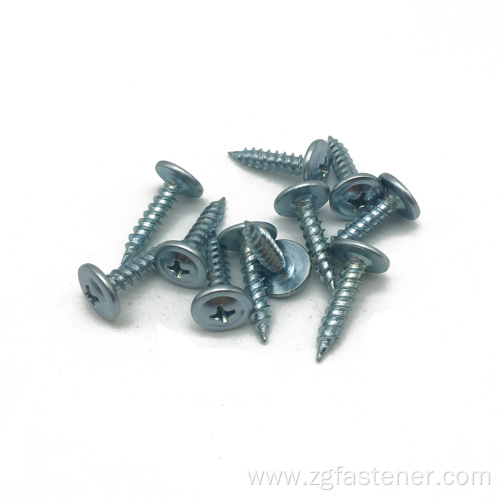 Blue white zinc tapping screw